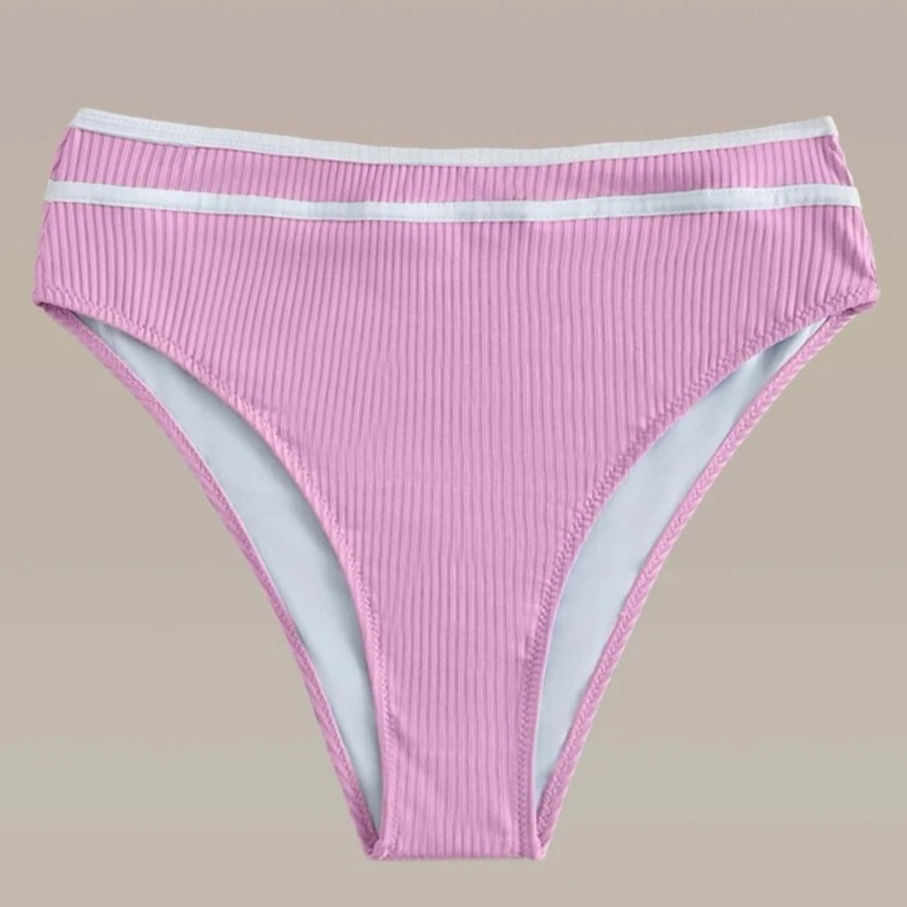 SHEIN Rib Contrast Trim Bikini Panty